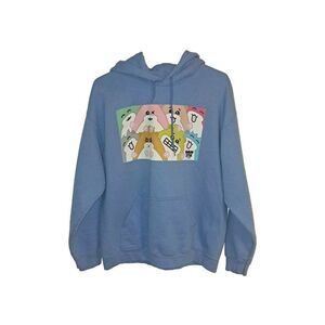 Hamsta Blue Women's XL Blue Hooded  Sweatshirt Hoodie